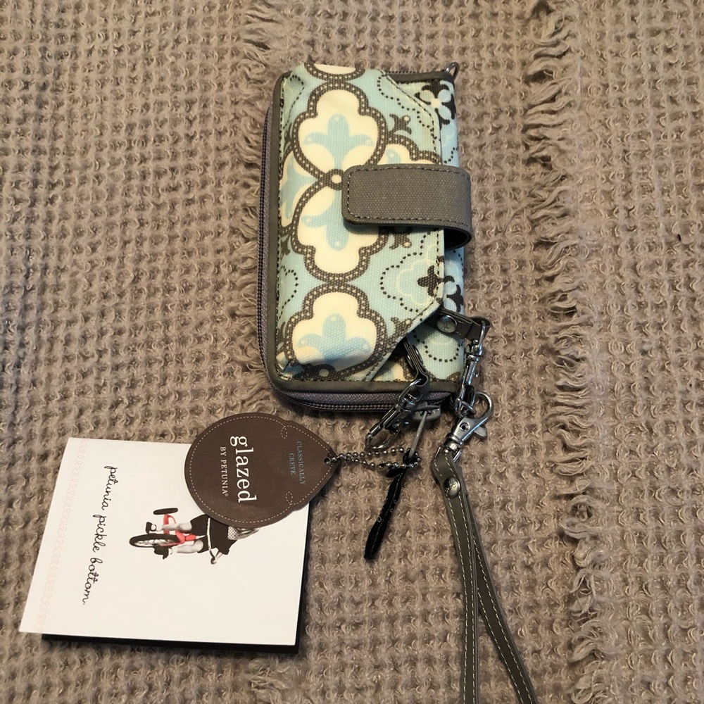 Never Used Printed Wristlet With Tags